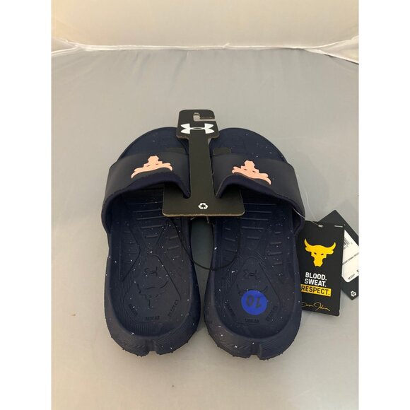 Under Armour project rock 3 SL blue pink slide mens shoes size 10 3026034 403 main image 7